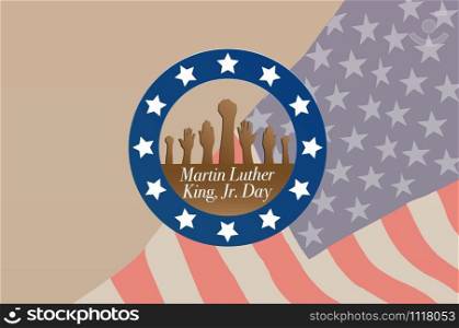 Martin Luther King Day Anniversary - American flag abstract background illustrator vector