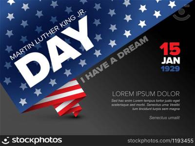 Martin Luther King jr. day poster template layout with place for your text