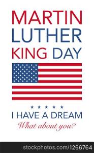 Martin luther king junior day card vector illustration