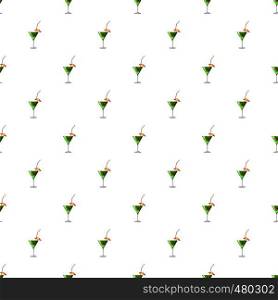 Martini glass of cocktail pattern seamless repeat in cartoon style vector illustration. Martini glass of cocktail pattern
