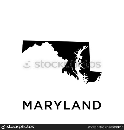Maryland map icon design trendy