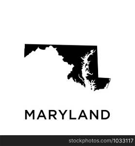 Maryland map icon design trendy
