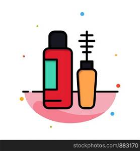 Mascara, Shade, Eye, Bottle Abstract Flat Color Icon Template