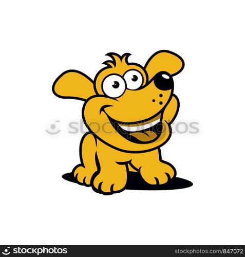 Mascot cartoon dog character with an adorable face
