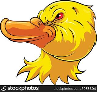 Mascot Head of an angry duck
