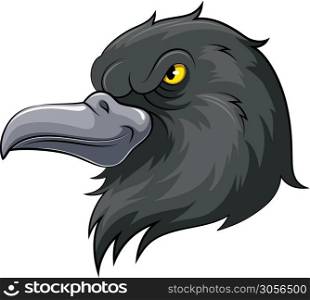 Mascot Head of an black crow