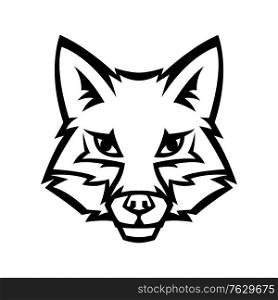 Mascot stylized fox head. Illustration or icon of wild animal.. Mascot stylized fox head.