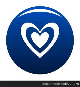 Masculine heart icon. Simple illustration of masculine heart vector icon for any design blue. Masculine heart icon vector blue