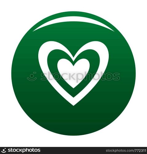 Masculine heart icon. Simple illustration of masculine heart vector icon for any design green. Masculine heart icon vector green