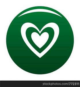 Masculine heart icon. Simple illustration of masculine heart vector icon for any design green. Masculine heart icon vector green