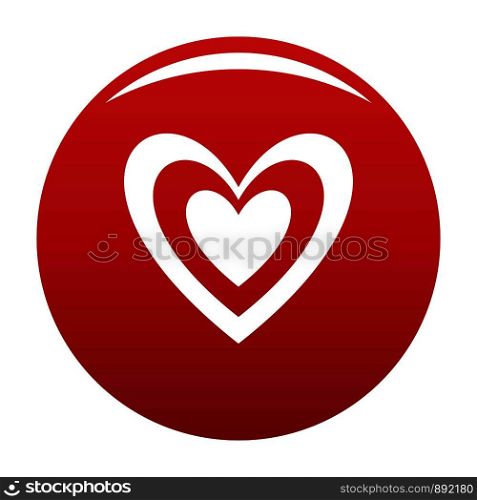 Masculine heart icon. Simple illustration of masculine heart vector icon for any design red. Masculine heart icon vector red