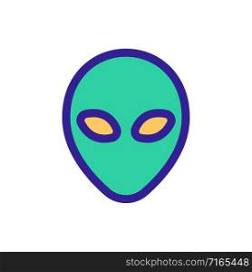 Mask alien icon vector. A thin line sign. Isolated contour symbol illustration. Mask alien icon vector. Isolated contour symbol illustration