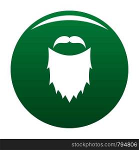 Mask beard icon. Simple illustration of mask beard vector icon for any design green. Mask beard icon vector green