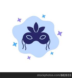 Mask, Costume, Venetian, Madrigals Blue Icon on Abstract Cloud Background