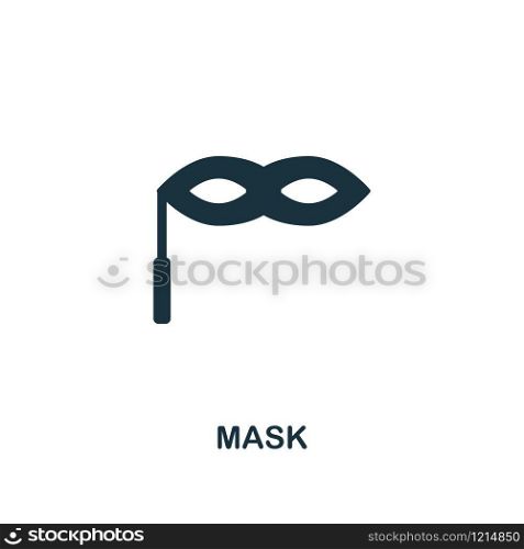 Mask creative icon. Simple element illustration. Mask concept symbol design from party icon collection. Can be used for mobile and web design, apps, software, print.. Mask creative icon. Simple element illustration. Mask concept symbol design from party icon collection. Perfect for web design, apps, software, print.