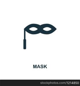 Mask creative icon. Simple element illustration. Mask concept symbol design from party icon collection. Can be used for mobile and web design, apps, software, print.. Mask creative icon. Simple element illustration. Mask concept symbol design from party icon collection. Perfect for web design, apps, software, print.