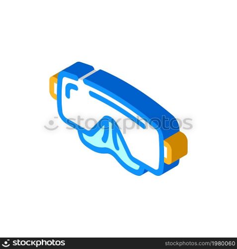 mask diver accessory isometric icon vector. mask diver accessory sign. isolated symbol illustration. mask diver accessory isometric icon vector illustration