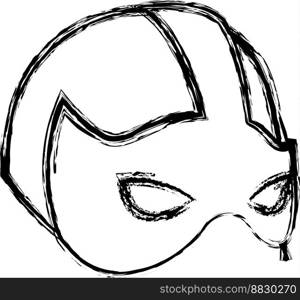 Mask for face character super hero in the style vector image