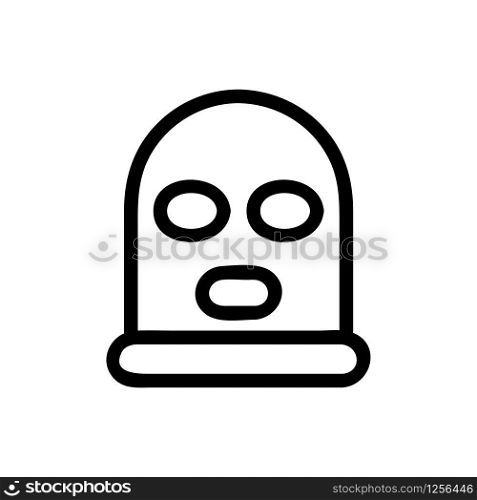 Mask thief icon vector. Thin line sign. Isolated contour symbol illustration. Mask thief icon vector. Isolated contour symbol illustration