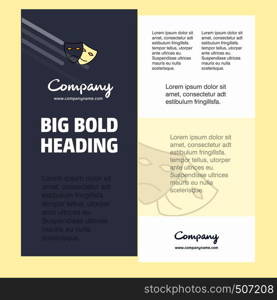 Masks Business Company Poster Template. with place for text and images. vector background