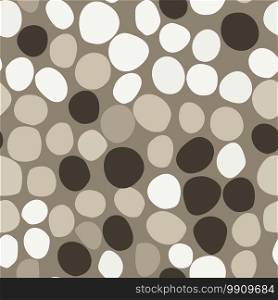 Masonry seamless pattern with doodle hand drawn rocks silhouettes. Grey and white colored ornament on brown soft background. For wallpaper, textile, wrapping paper, fabric print. Vector illustration.. Masonry seamless pattern with doodle hand drawn rocks silhouettes. Grey and white colored ornament on brown soft background.