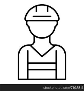 Masonry worker icon. Outline masonry worker vector icon for web design isolated on white background. Masonry worker icon, outline style