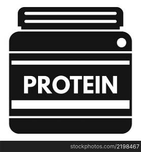 Mass gym food icon simple vector. Protein supplement. Fitness pack. Mass gym food icon simple vector. Protein supplement