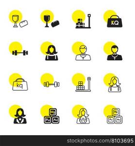 Mass icons Royalty Free Vector Image