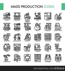 Mass Production , Thin Line and Pixel Perfect Icons