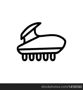 massage brush icon vector. massage brush sign. isolated contour symbol illustration. massage brush icon vector outline illustration
