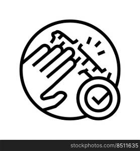 massage scar line icon vector. massage scar sign. isolated contour symbol black illustration. massage scar line icon vector illustration