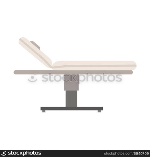 Massage table spa vector icon illustration therapy flat. Care treatment health relax relaxation salon