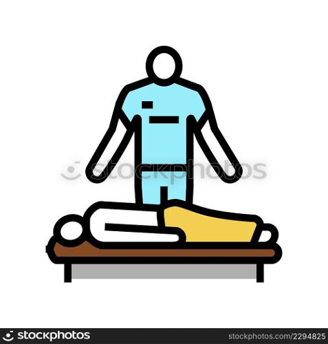 massage therapist color icon vector. massage therapist sign. isolated symbol illustration. massage therapist color icon vector illustration