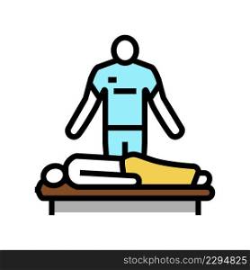 massage therapist color icon vector. massage therapist sign. isolated symbol illustration. massage therapist color icon vector illustration