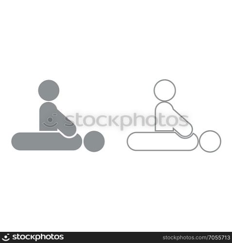 Massage therapist icon .