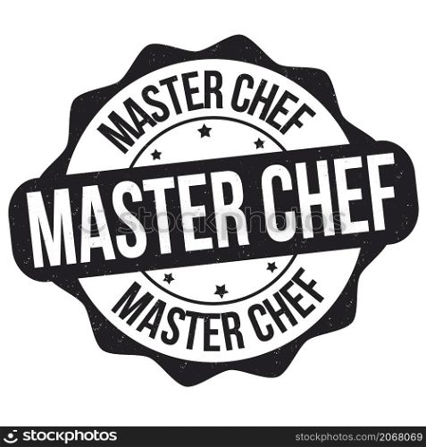 Master chef grunge rubber stamp on white background, vector illustration