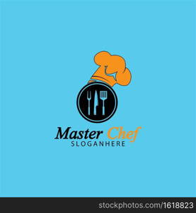 Master Chef Logo Design Vector Illustration