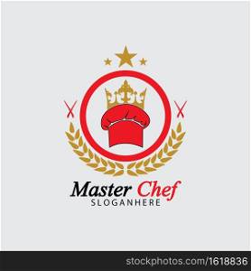 Master Chef Logo Design Vector Illustration