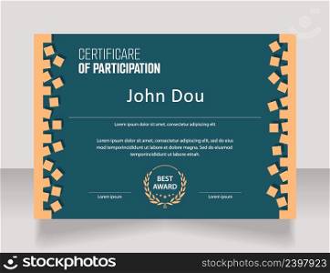 Master class certificate design template. Vector diploma with customized copyspace and borders. Printable document for awards and recognition. Smooch Sans Light, Bold, Arial Regular fonts used. Master class certificate design template