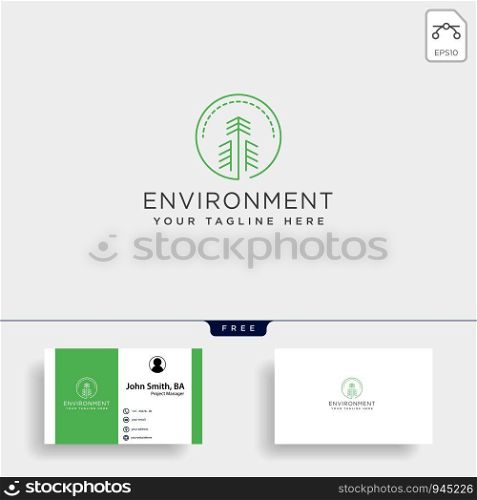 master leaf circle abstract simple logo template vector illustration icon element with business card. master leaf circle abstract simple logo template vector illustration icon element