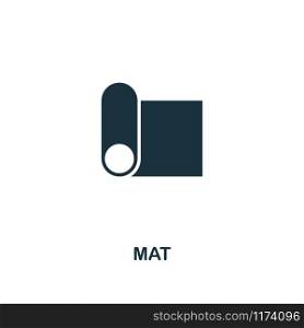 Mat icon. Premium style design from fitness collection. Pixel perfect mat icon for web design, apps, software, printing usage.. Mat icon. Premium style design from fitness icon collection. Pixel perfect Mat icon for web design, apps, software, print usage