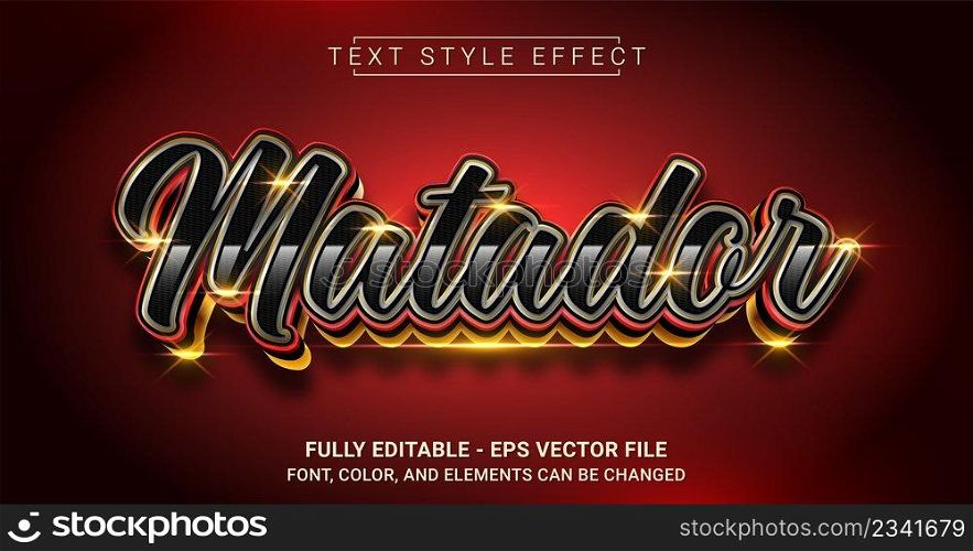 Matador Text Style Effect. Editable Graphic Text Template.