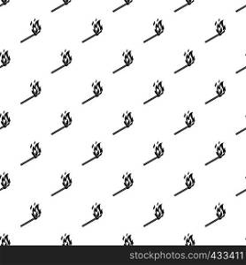 Match flame pattern seamless in simple style vector illustration. Match flame pattern vector