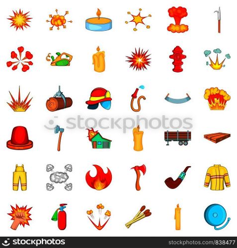 Match icons set. Cartoon style of 36 match vector icons for web isolated on white background. Match icons set, cartoon style