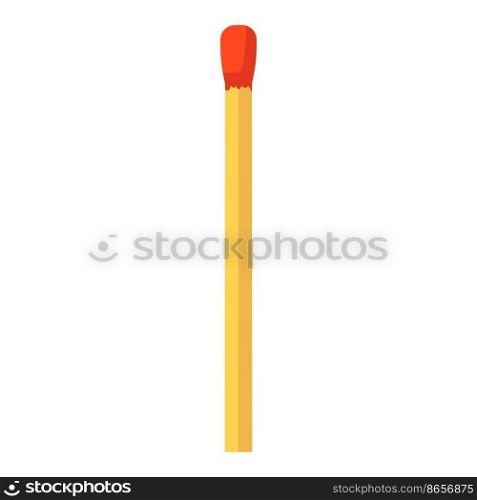 Match wooden stick. Matchstick fire sequence isolated icon . Cartoon burnt element flammable vector illustration