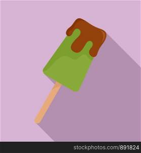 Matcha ice cream icon. Flat illustration of matcha ice cream vector icon for web design. Matcha ice cream icon, flat style