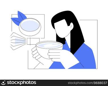 Matcha tea isolated cartoon vector illustrations. Young girl drinking matcha tea in the cafe, people lifestyle, eating out in the restaurant, favorite coffee shop vector cartoon.. Matcha tea isolated cartoon vector illustrations.