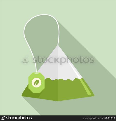 Matcha tea pyramid icon. Flat illustration of matcha tea pyramid vector icon for web design. Matcha tea pyramid icon, flat style