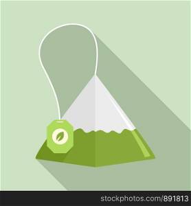 Matcha tea pyramid icon. Flat illustration of matcha tea pyramid vector icon for web design. Matcha tea pyramid icon, flat style