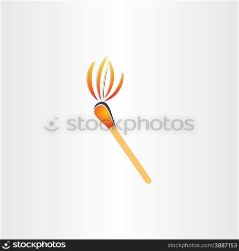 matches burning or fire torch symbol design